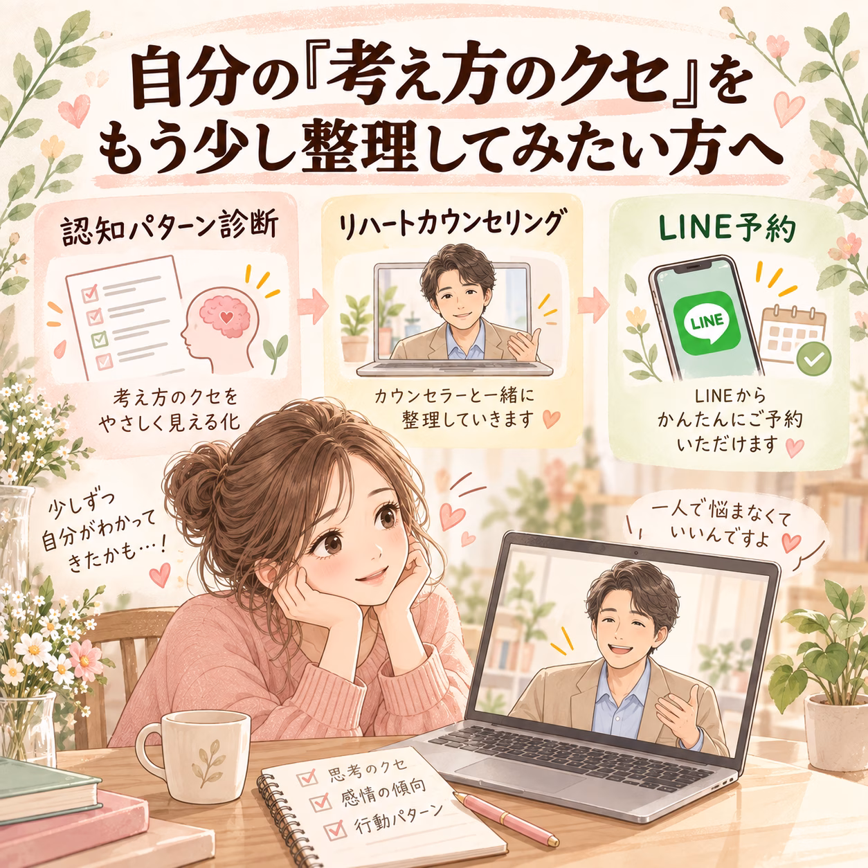 自分の「考え方のクセ」をもう少し整理してみたい方へ