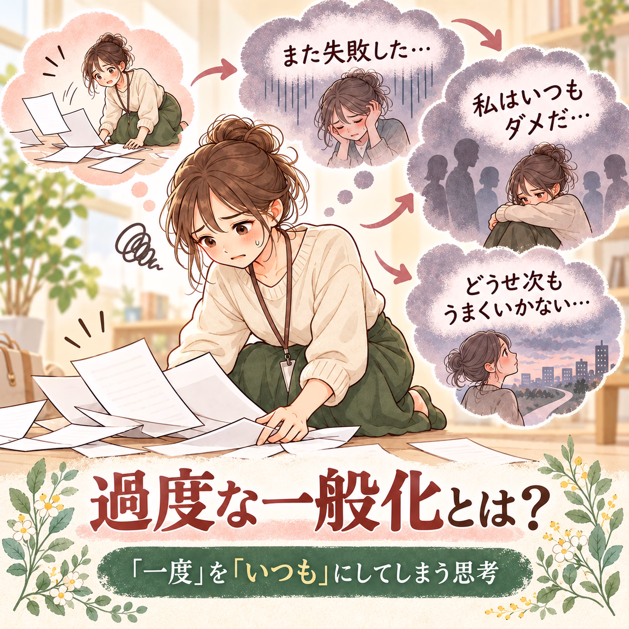 過度な一般化とは？「一度」を「いつも」にしてしまう思考