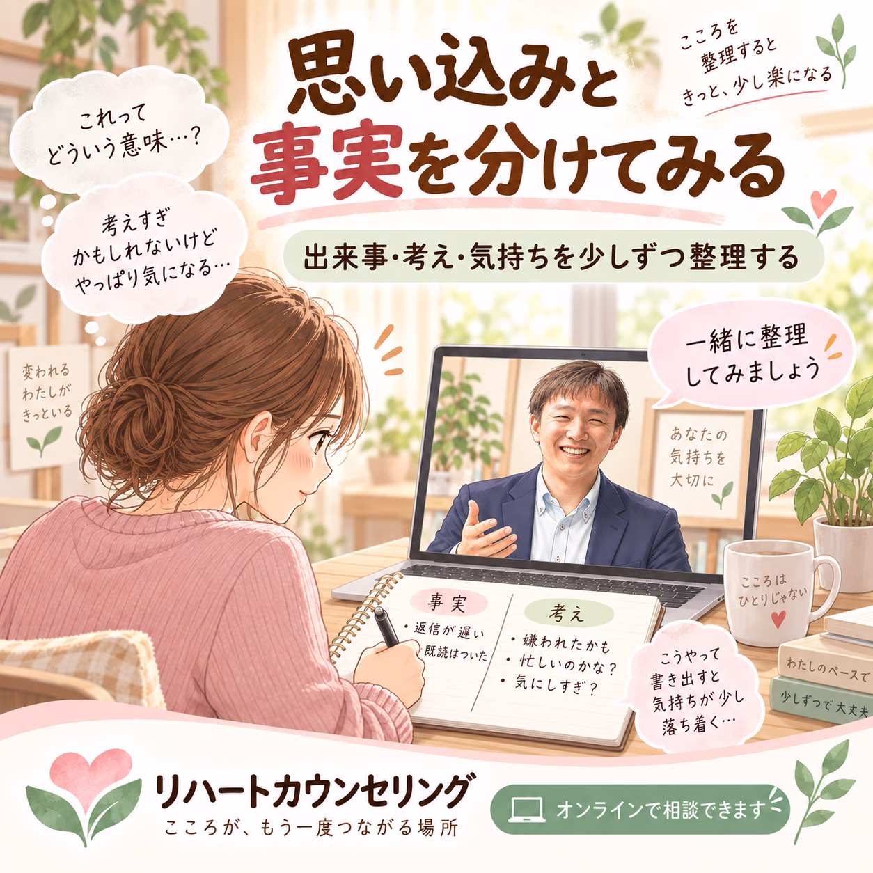 CBTでは「感情・思考・行動」をどう整理する？