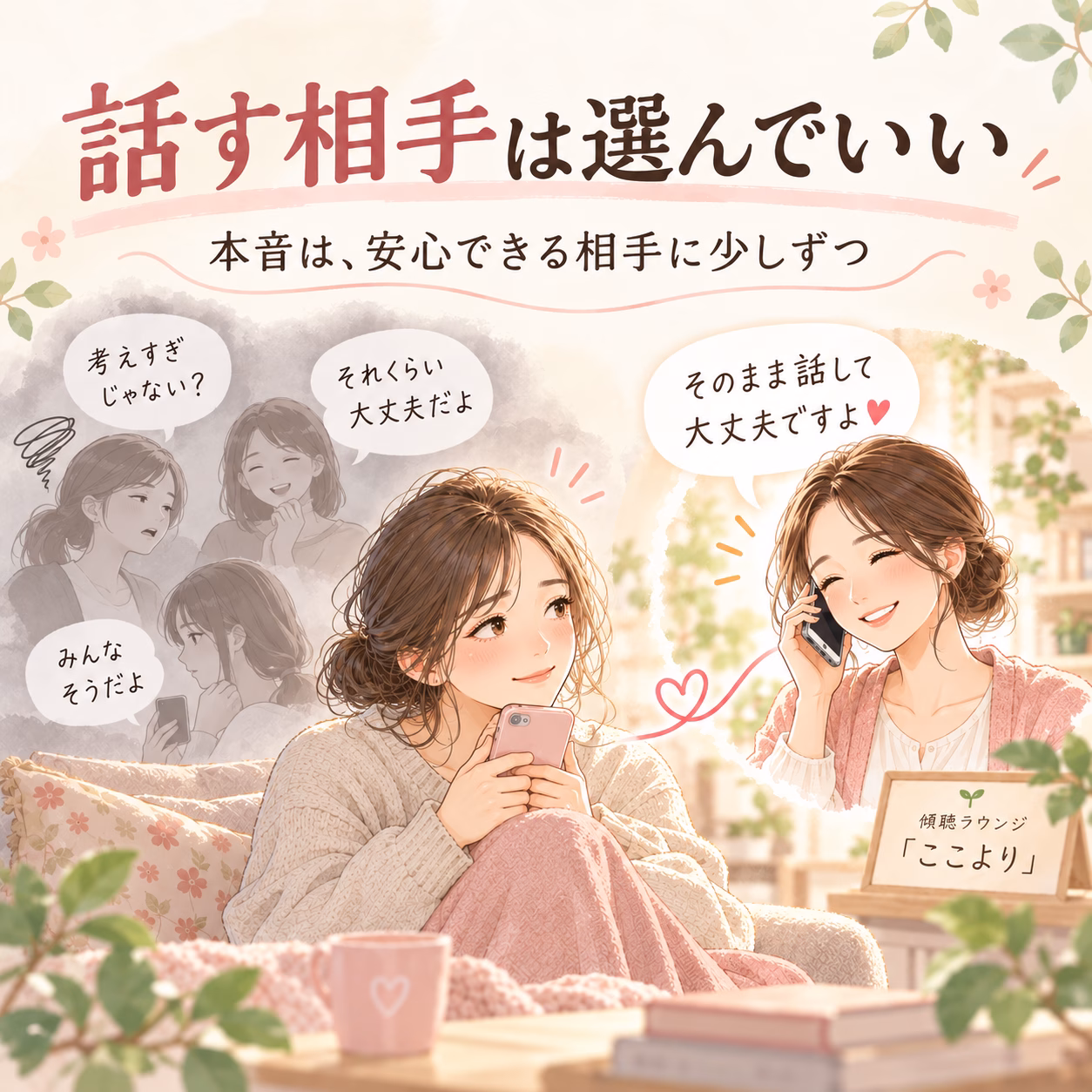 本音は誰にでも話せばいいわけではない