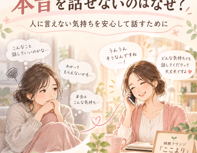 本音を話せないのはなぜ？人に言えない気持ちを安心して話すために