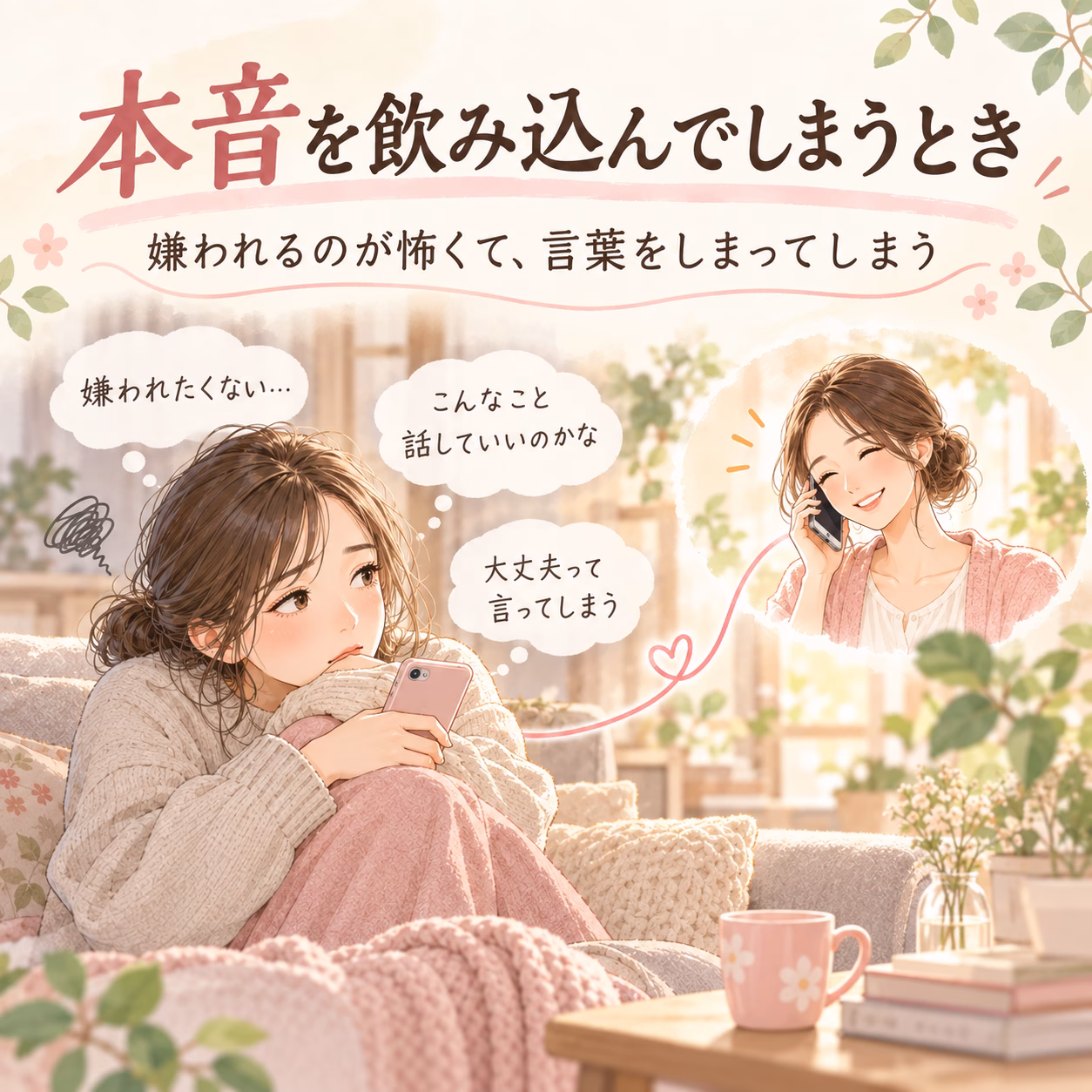 本音を話せないのは「嫌われるのが怖い」から？