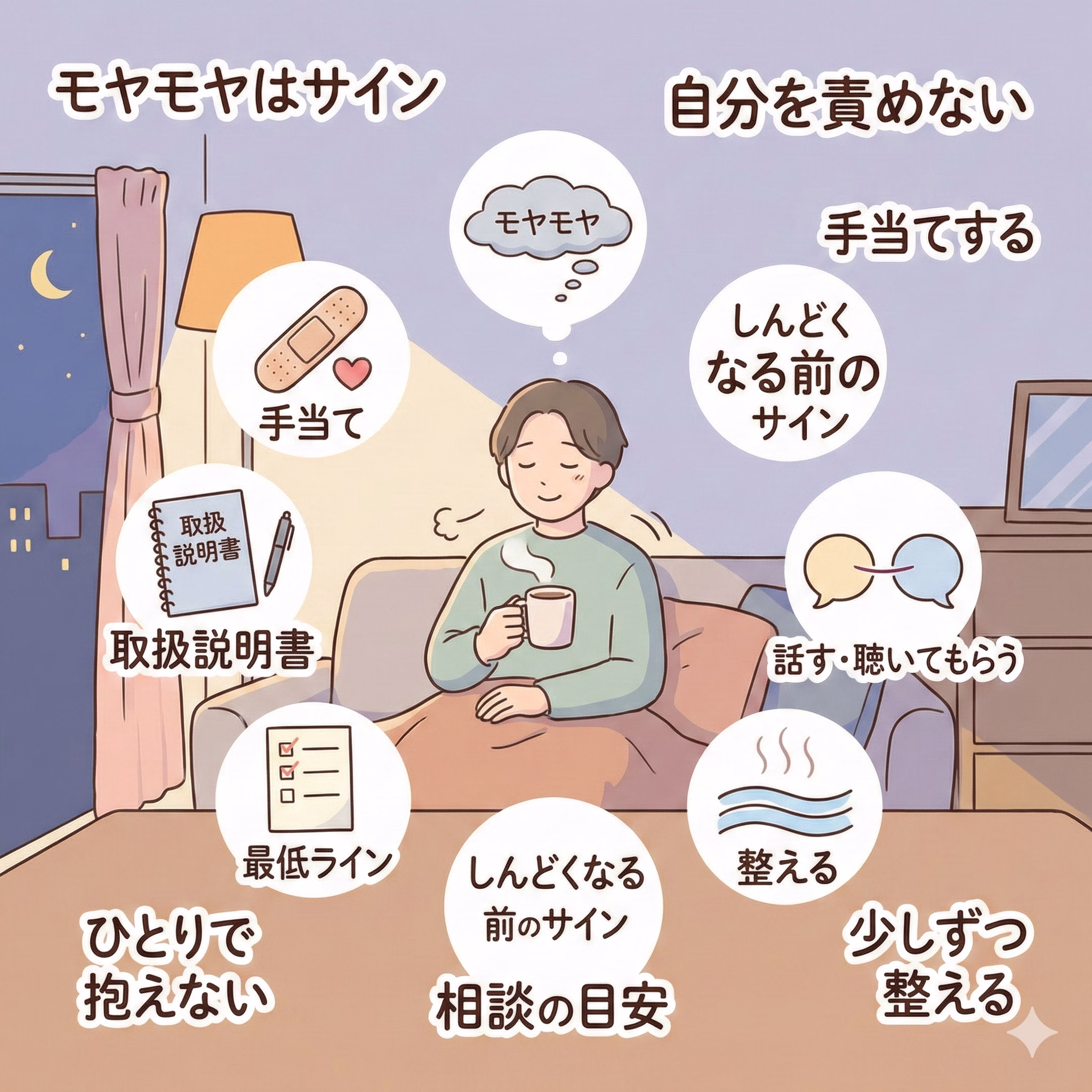 なんとなくしんどい状態を抜けるために｜モヤモヤと上手に付き合うまとめ