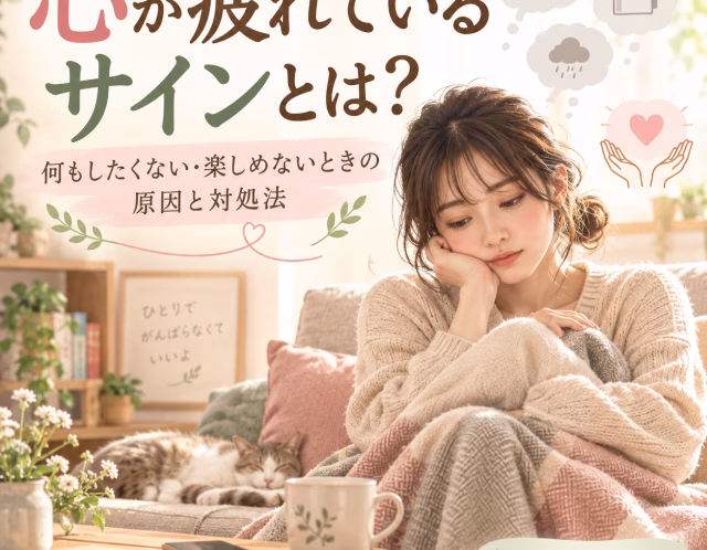 心が疲れているサインとは？何もしたくない・楽しめないときの原因と対処法
