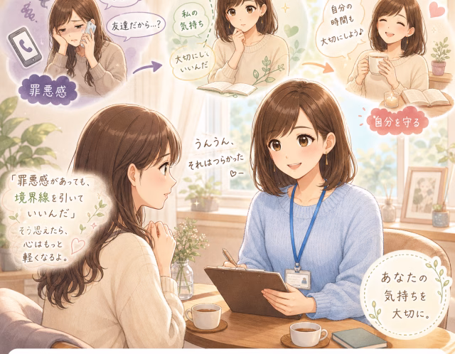 友達の愚痴を聞くのがつらい…頼られすぎる関係に境界線を引けた相談事例