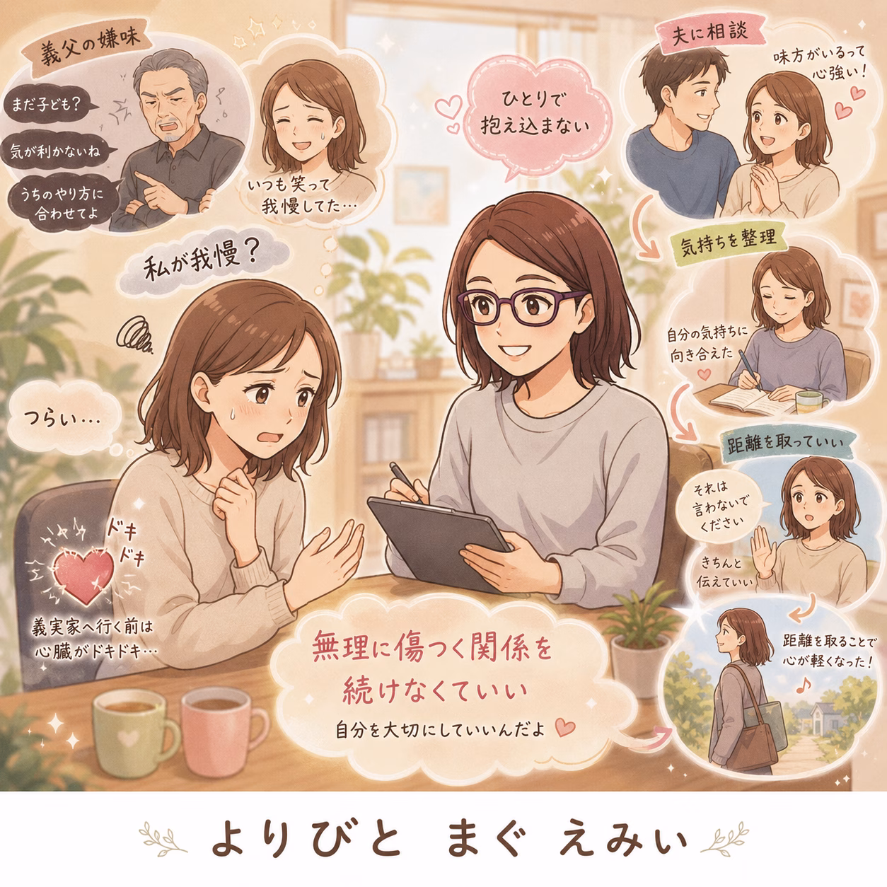 義父の嫌味がつらい…「役立たずな嫁」と言われた妻が、義実家との距離を見直した相談事例