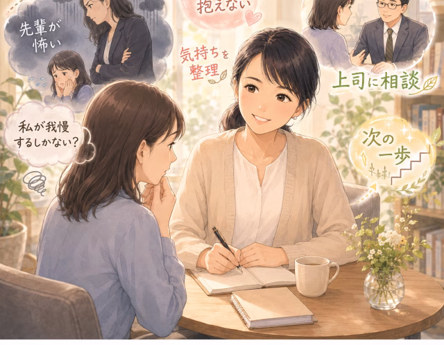 職場の先輩が怖い…機嫌に振り回されて疲れた30代女性の相談事例