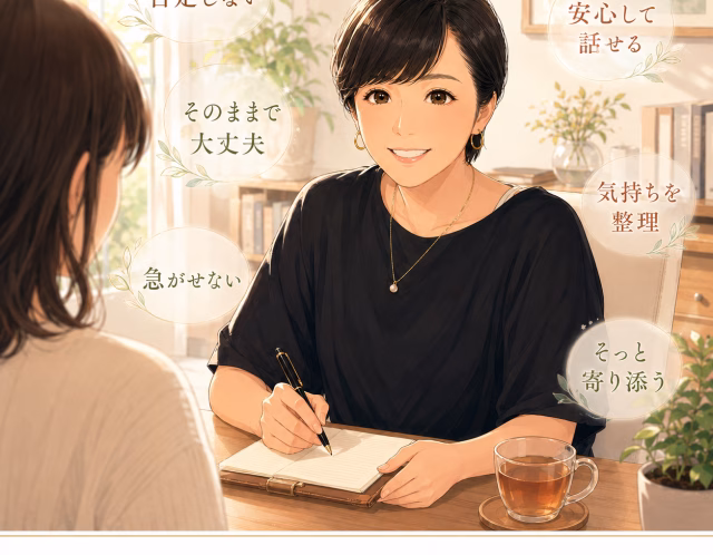 話を聞いてほしいあなたへ｜否定せず受け止める「心の安全基地」で気持ちを整理する時間