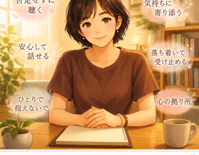 誰かに話を聞いてほしいあなたへ｜否定されずに安心できる“心の拠り所”