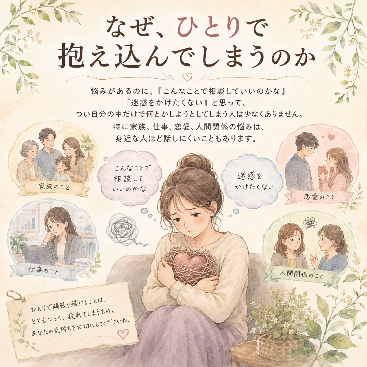 なぜひとりで抱え込んでしまうのか