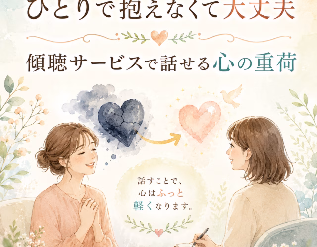 ひとりで抱えなくて大丈夫｜傾聴サービスで話せる心の重荷