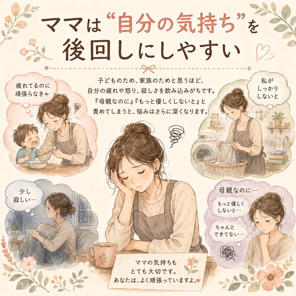 ママは“自分の気持ち”を後回しにしやすい