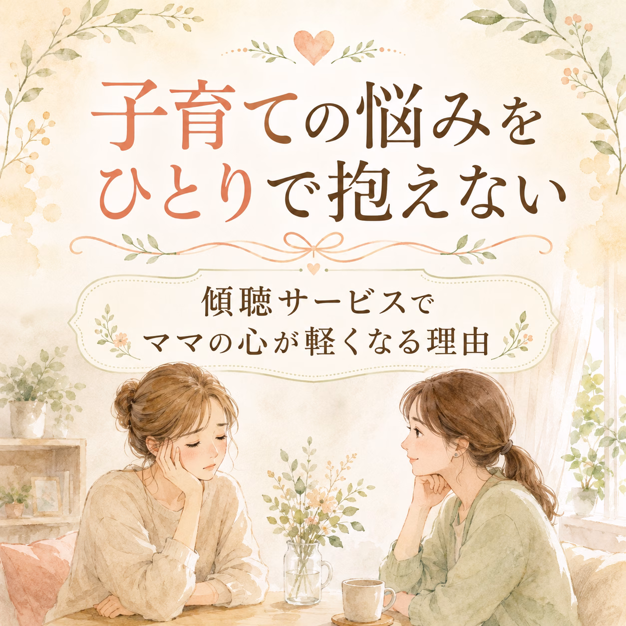 子育ての悩みをひとりで抱えない｜傾聴サービスでママの心が軽くなる理由