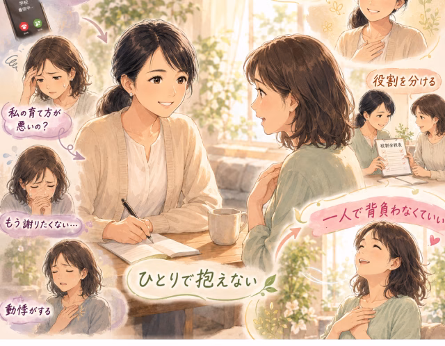 学校からの電話がつらい母親へ｜思春期の子どもの問題で一人で抱え込まない考え方