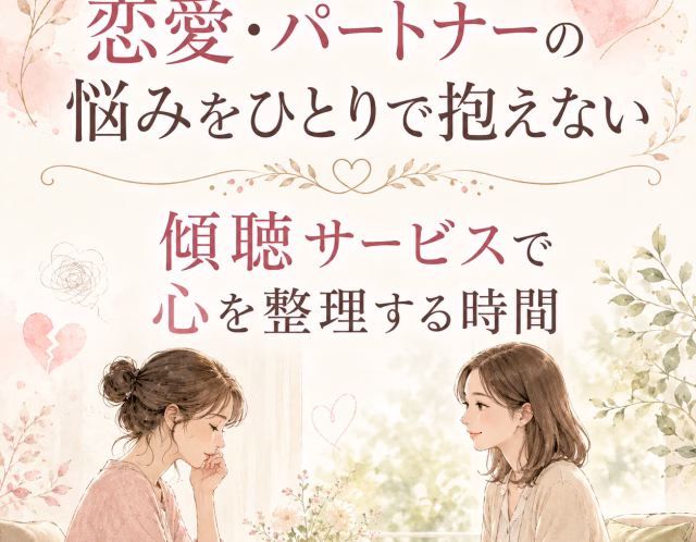 恋愛・パートナーの悩みをひとりで抱えない｜傾聴サービスで心を整理する時間