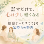 話すだけで、心は少し軽くなる｜傾聴サービスでできる気持ちの整理