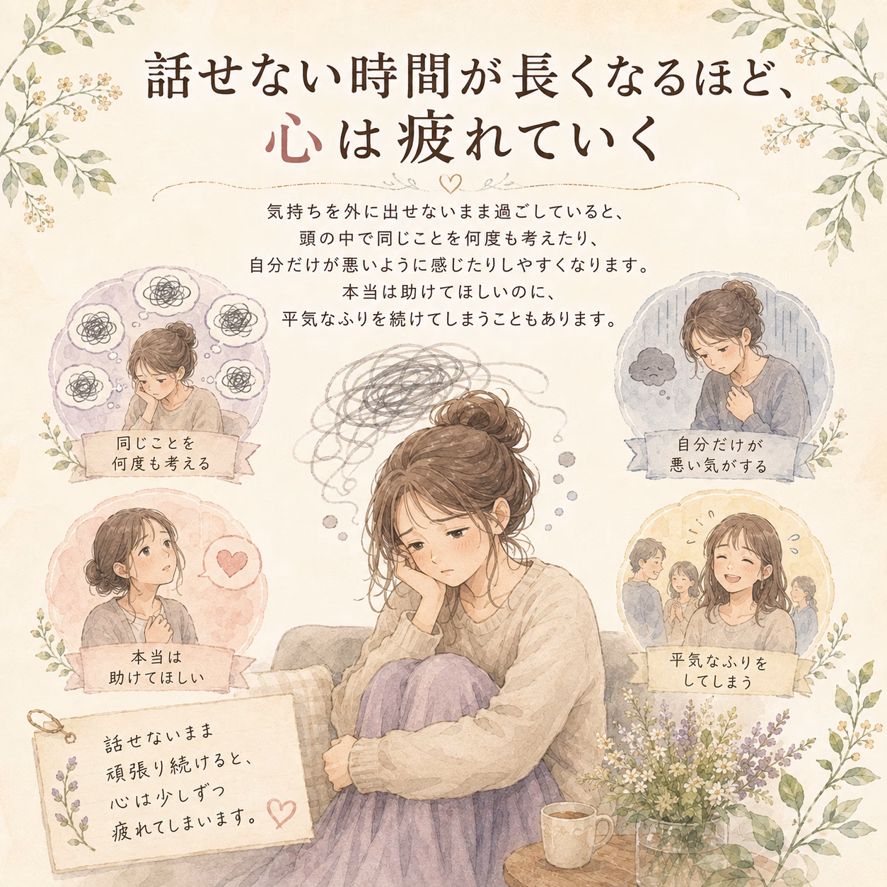 話せない時間が長くなるほど心は疲れていく