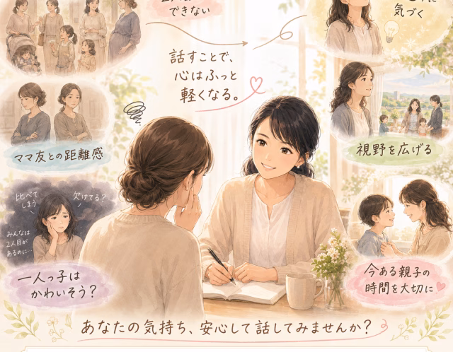 一人っ子ママがつらい…2人目ができない劣等感とママ友との距離感を整理した相談事例