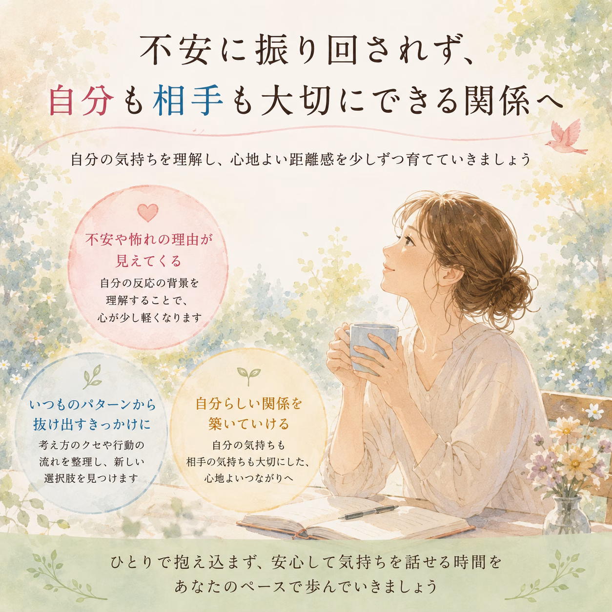 不安に振り回されず、自分も相手も大切にできる関係へ