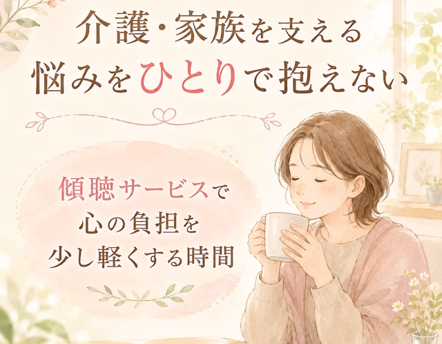 介護・家族を支える悩みをひとりで抱えない｜傾聴サービスで心の負担を少し軽くする
