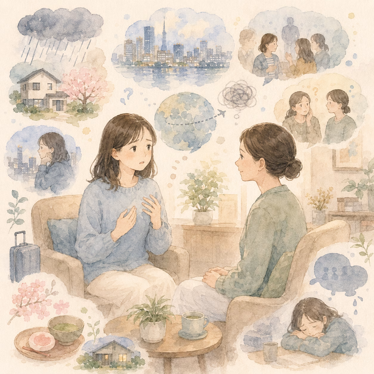 傾聴は、海外生活を無理に前向きにさせる場ではない
