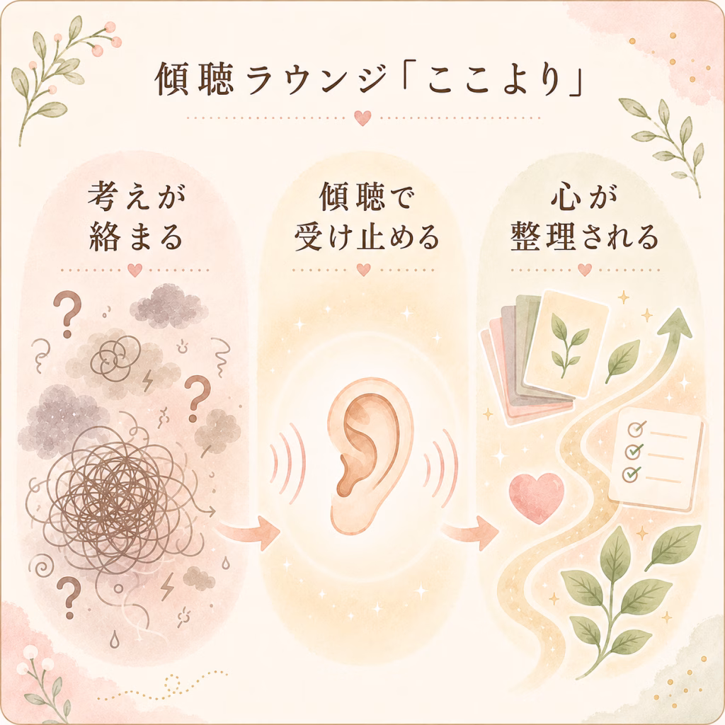 傾聴ラウンジ「ここより」イメージ