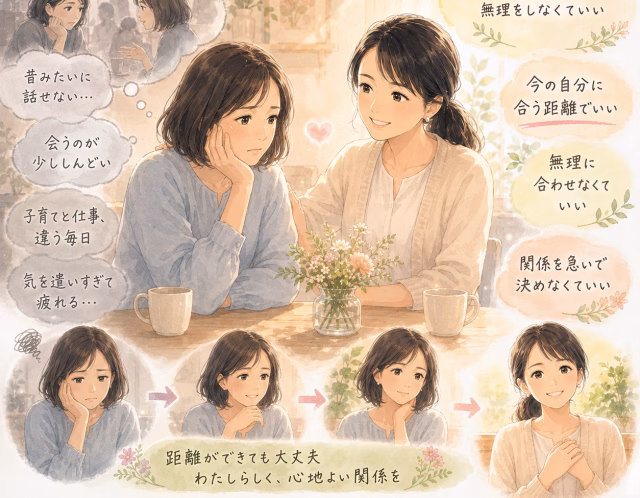 友人と話が合わない40代女性の相談事例｜ライフステージの違いで距離ができた関係の整理