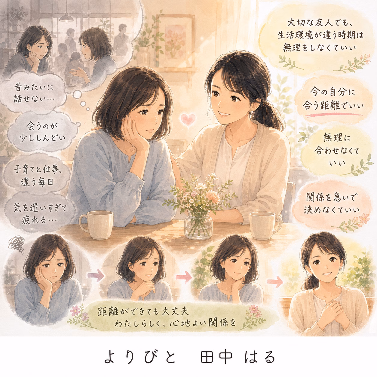 友人と話が合わない40代女性の相談事例｜ライフステージの違いで距離ができた関係の整理