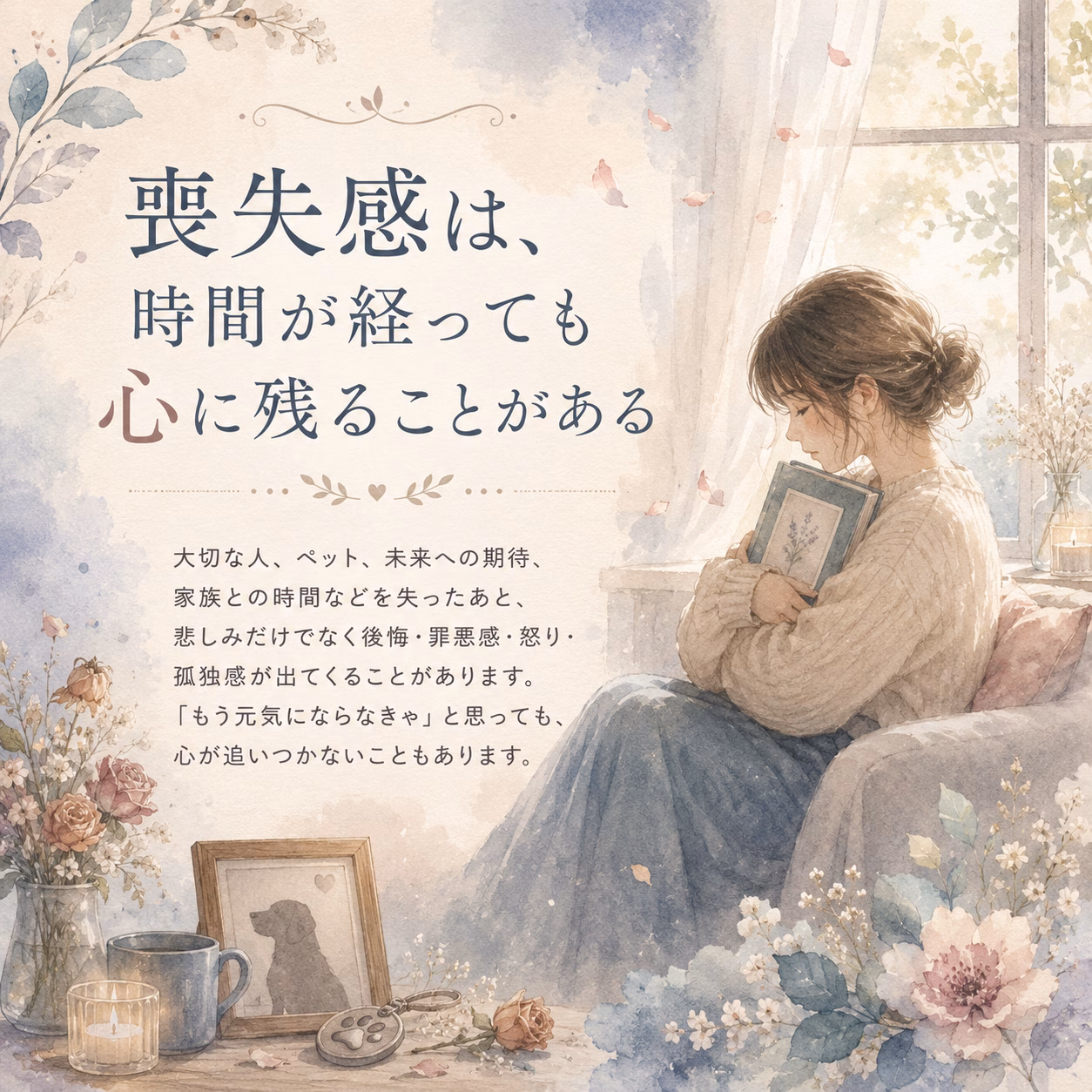 喪失感は、時間が経っても心に残ることがある
