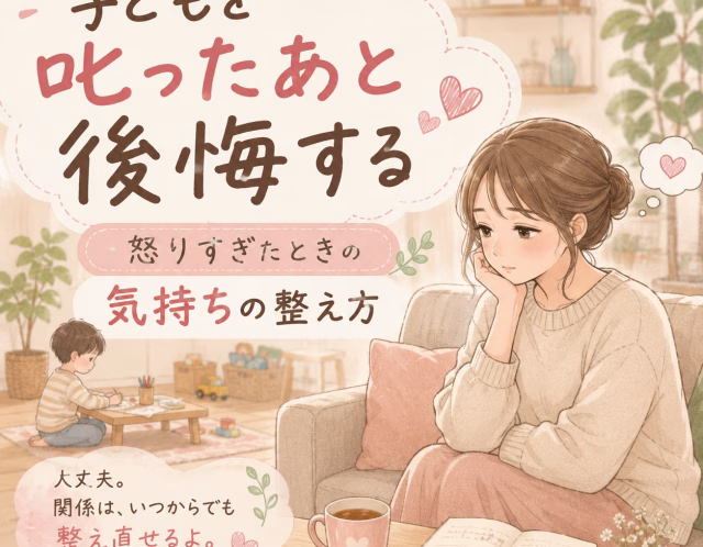 子どもを叱ったあと後悔する方へ｜怒りすぎた自分を責めずに気持ちを整える方法