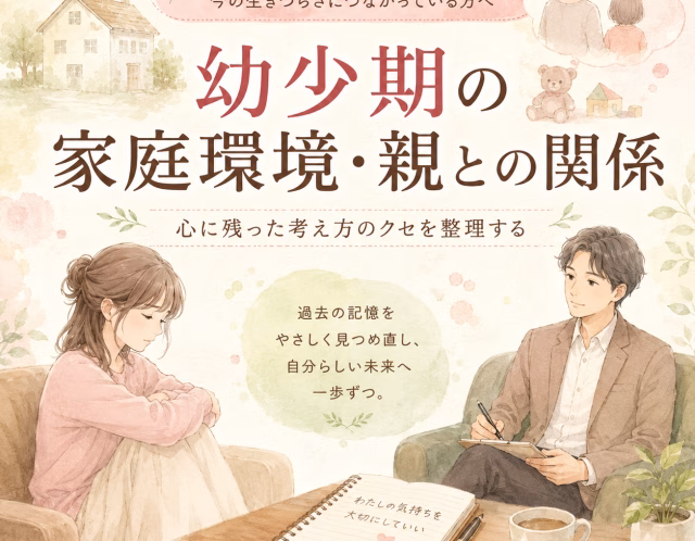 幼少期の家庭環境や親との関係が生きづらさにつながっている方へ｜心に残った考え方のクセを整理するカウンセリング