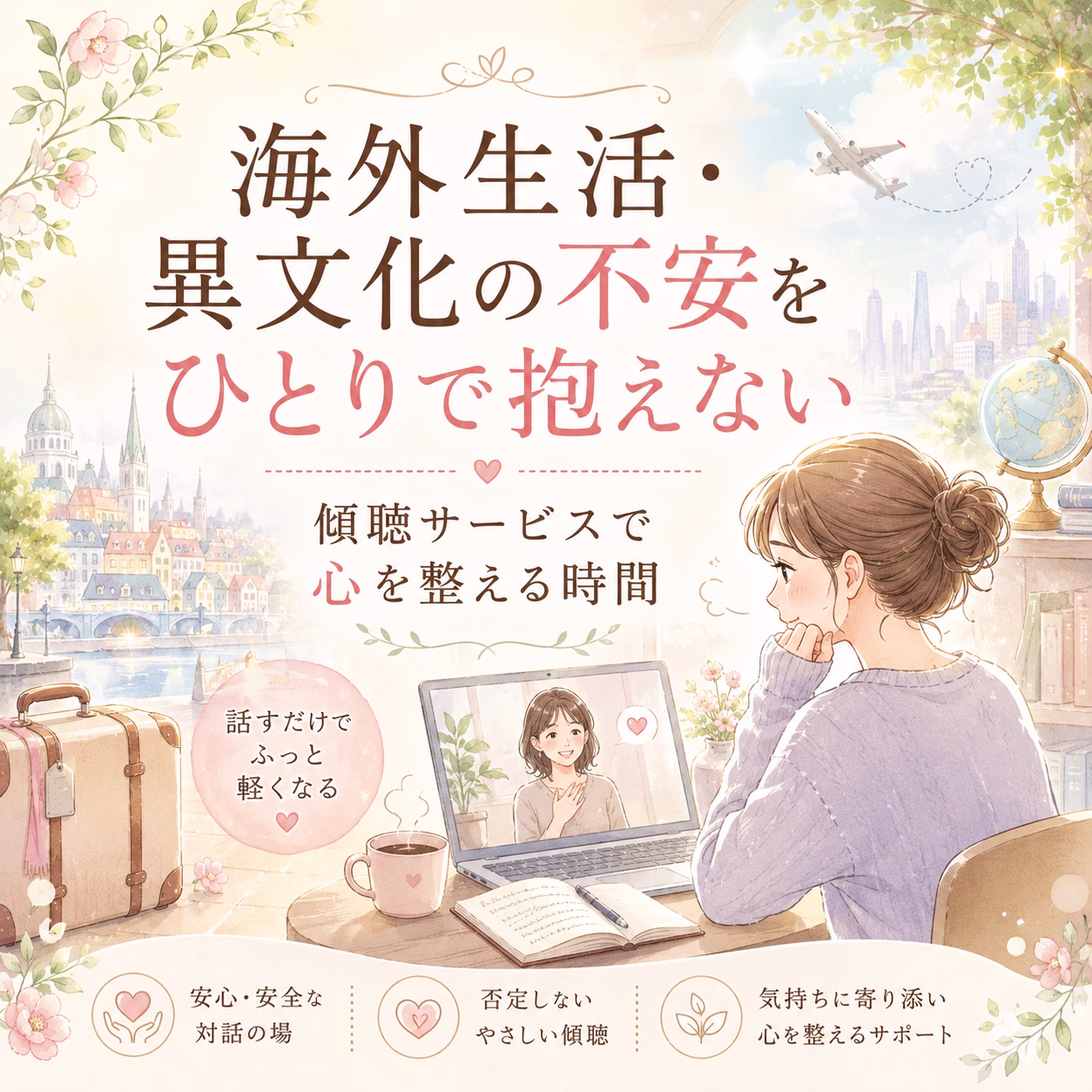 海外生活・異文化の不安をひとりで抱えない｜傾聴サービスで心を整える時間