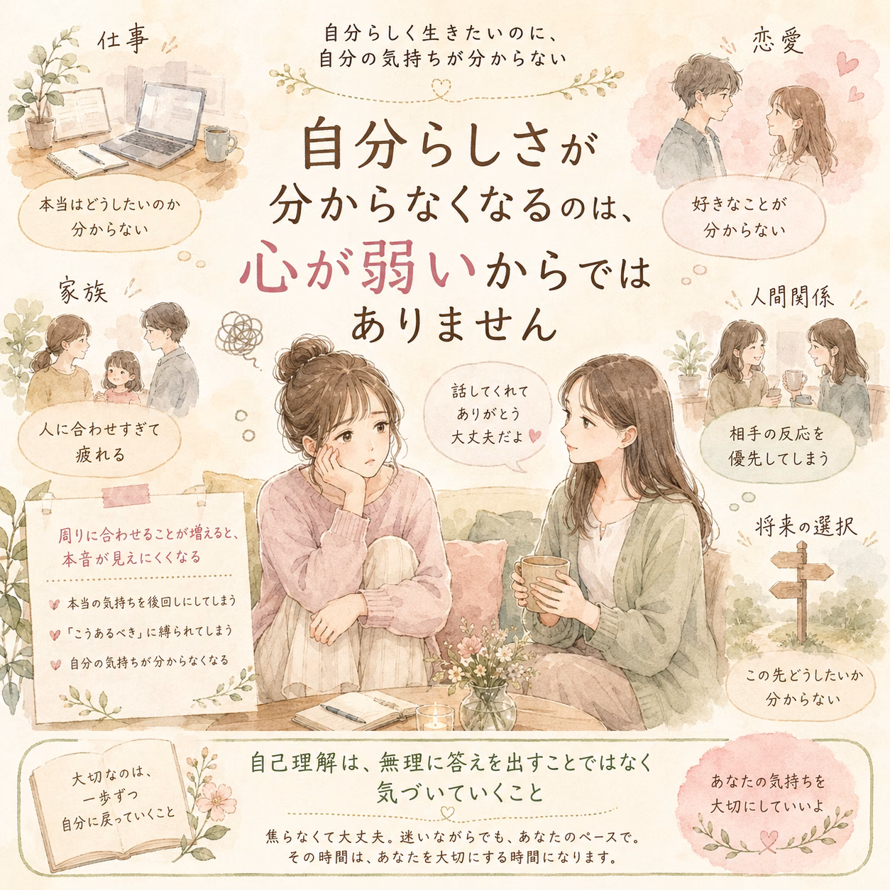 自分らしさが分からなくなるのは、心が弱いからではありません