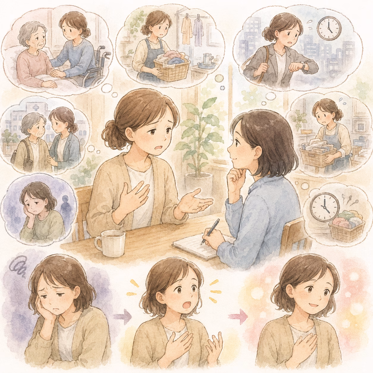 話すことで、本当のつらさや限界に気づける