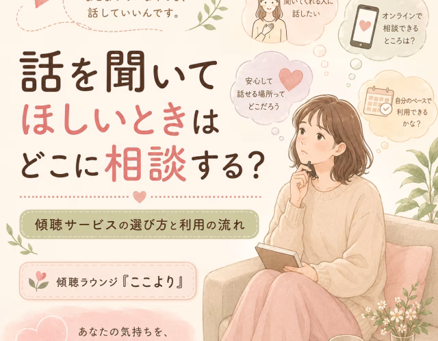 話を聞いてほしいときはどこに相談する？傾聴サービスの選び方と利用の流れ