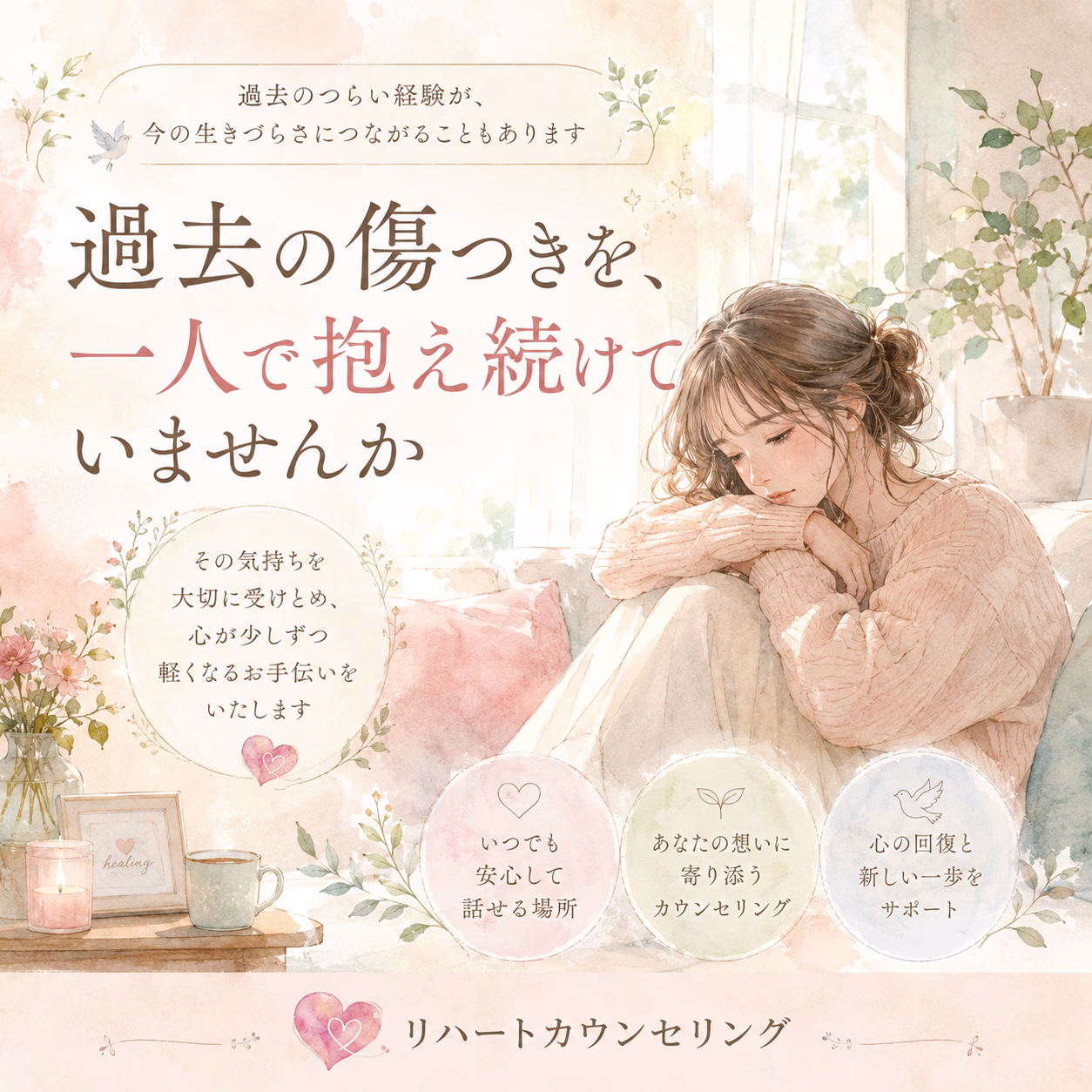 過去の傷つきを、一人で抱え続けていませんか
