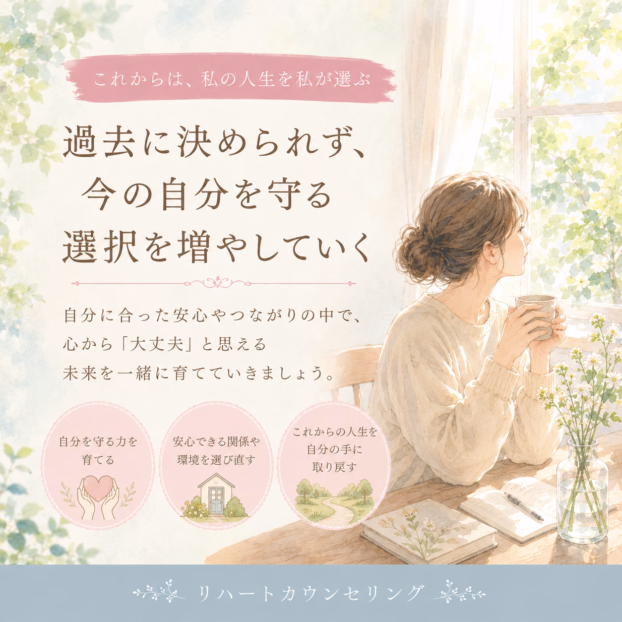 過去の出来事に決められず、今の自分を守る選択を増やしていく