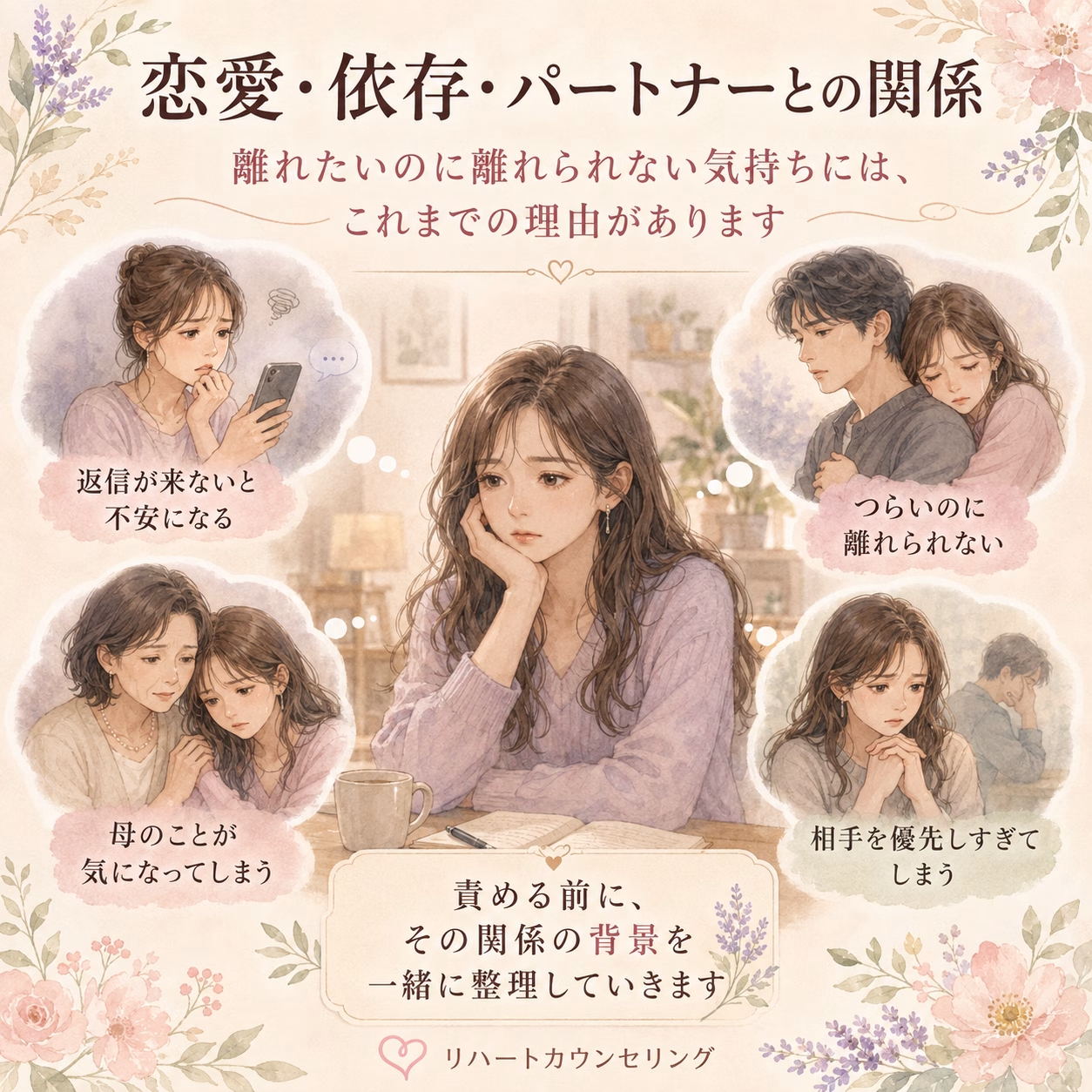 離れたいのに離れられない気持ちには、これまでの理由があります