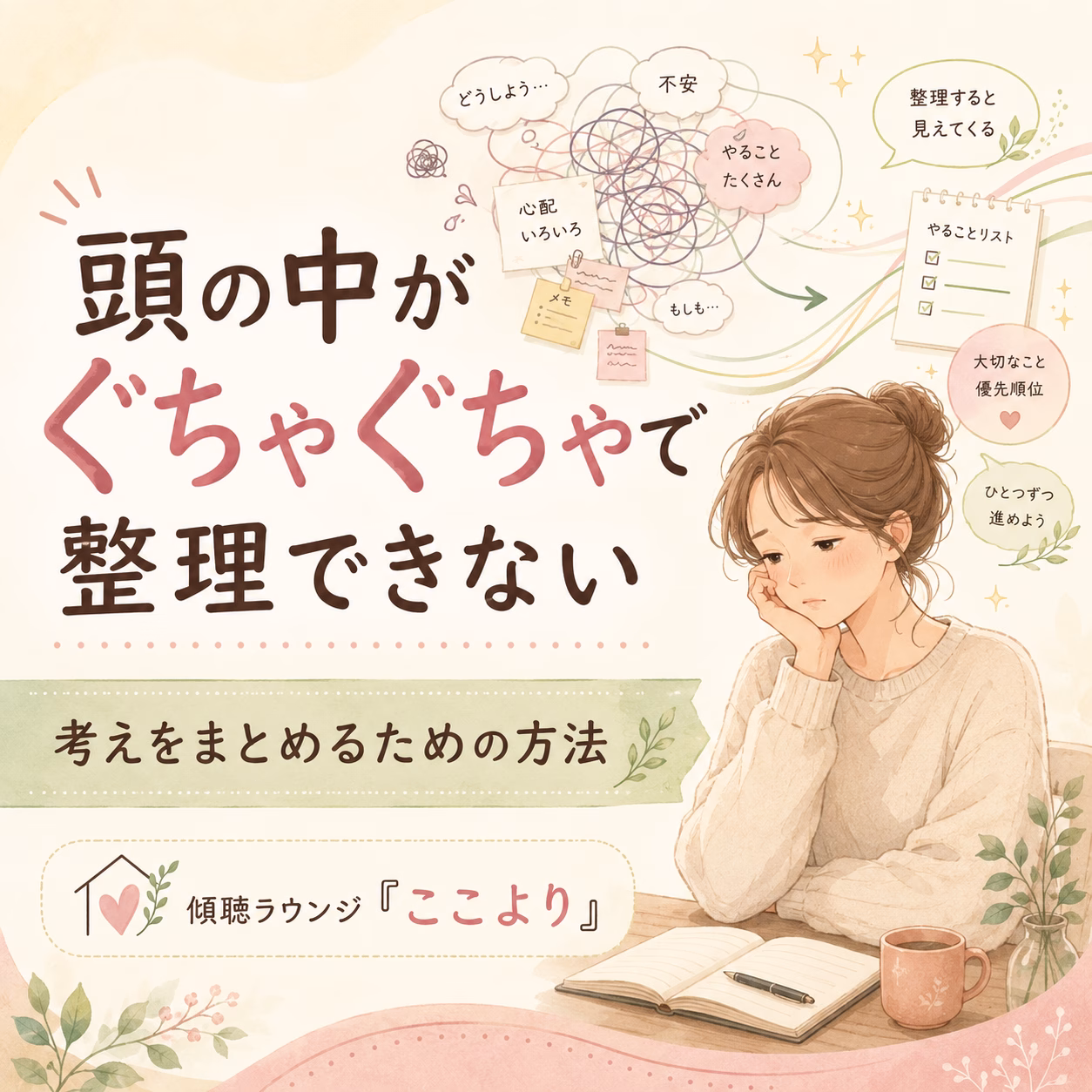 頭の中がぐちゃぐちゃで整理できない｜考えをまとめるための方法