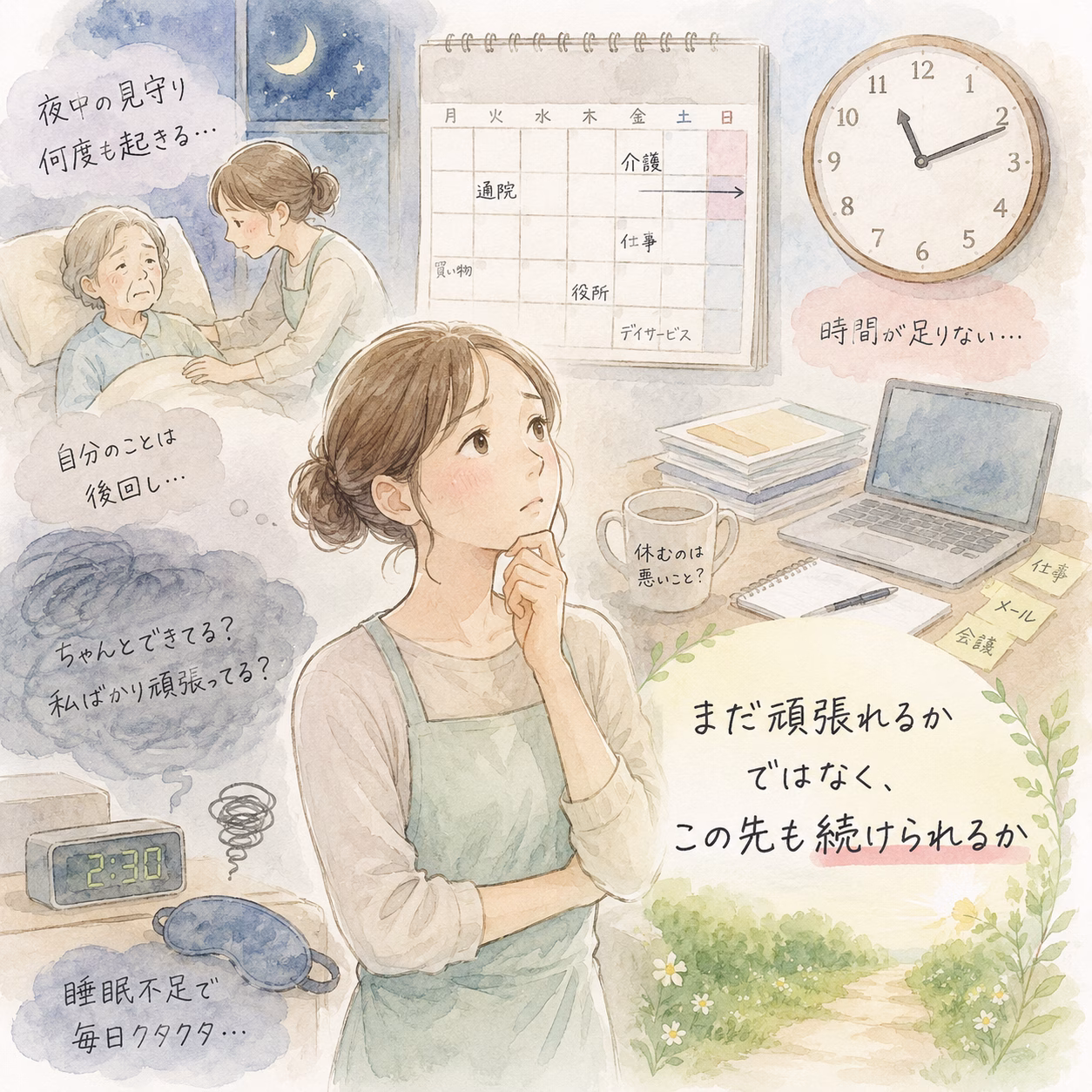 「まだ頑張れるか」ではなく、「この生活をこの先も続けられるか」で考えてみましょう