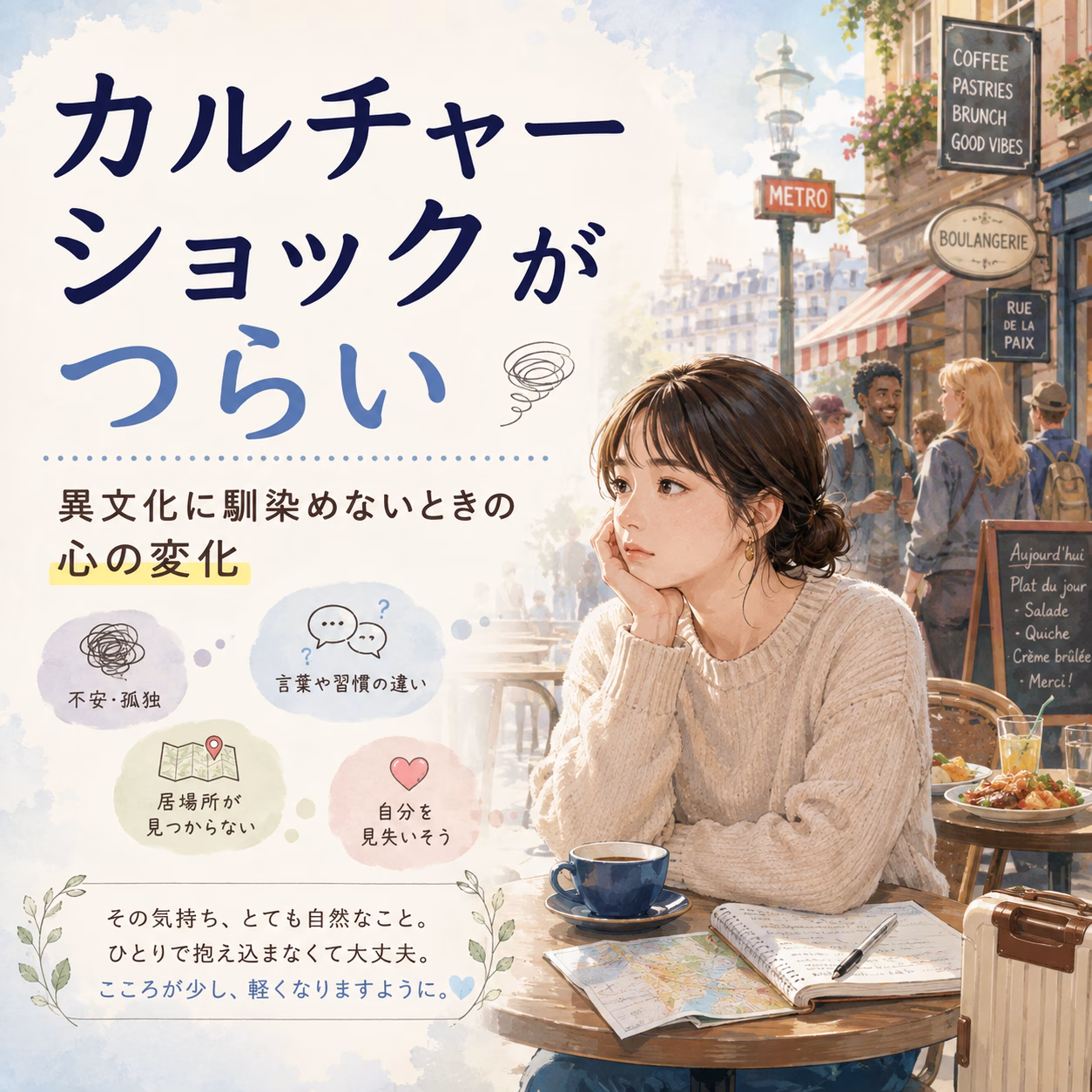 カルチャーショックがつらい｜異文化に馴染めないときの心の変化と向き合い方
