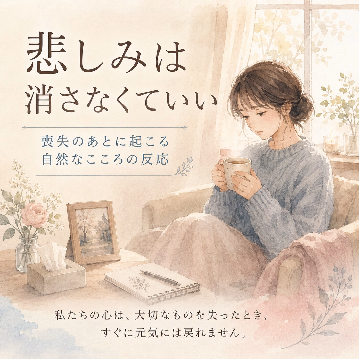 グリーフケアとは、悲しみを消すためのものではありません