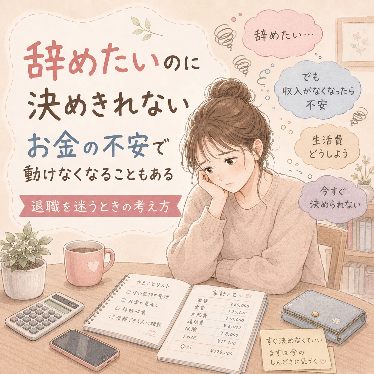 仕事を辞めたいのに決められないのは、気持ちが弱いからではありません