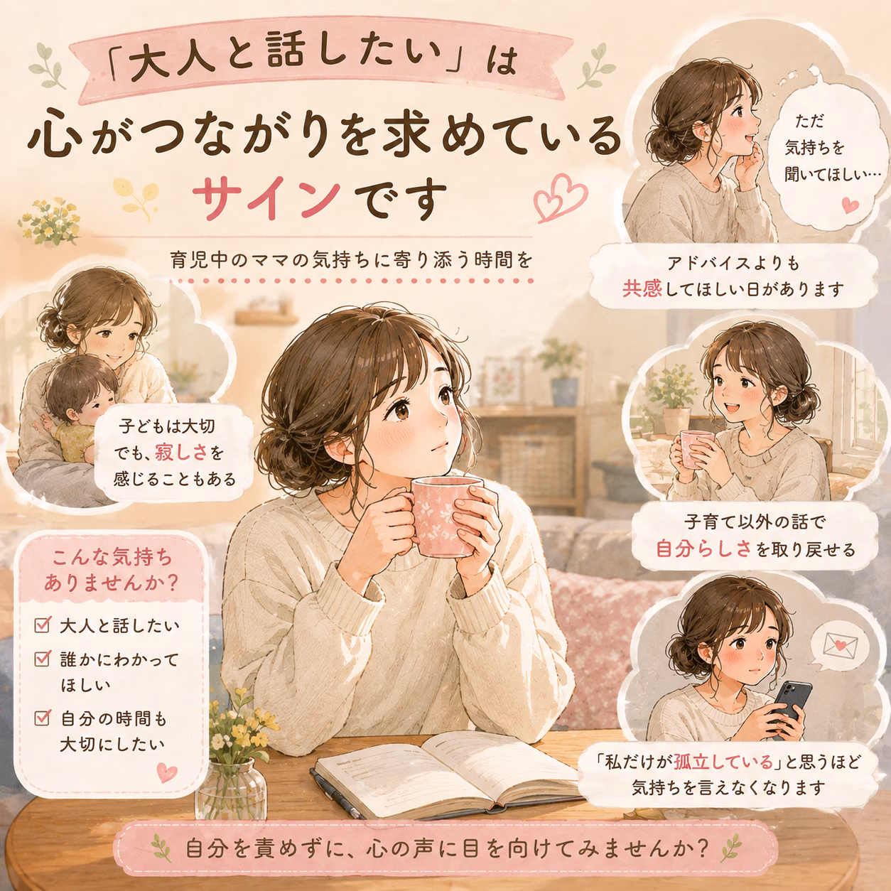 大人と話したい気持ちは、心がつながりを求めているサインです