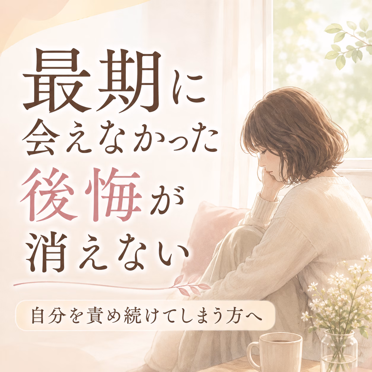 大切な人の最期に会えなかった後悔が消えない｜自分を責め続けてしまう方へ
