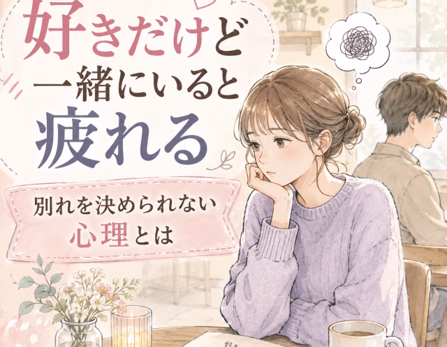 好きだけど一緒にいると疲れる｜別れるべきか決められない心理と気持ちの整理法
