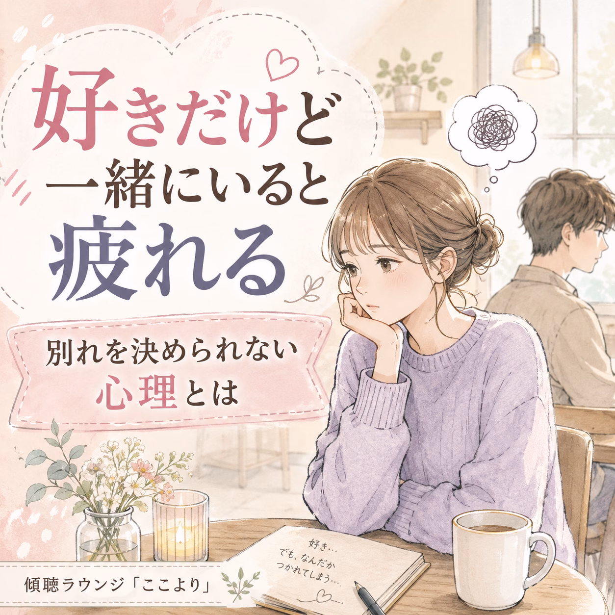 好きだけど一緒にいると疲れる｜別れるべきか決められない心理と気持ちの整理法