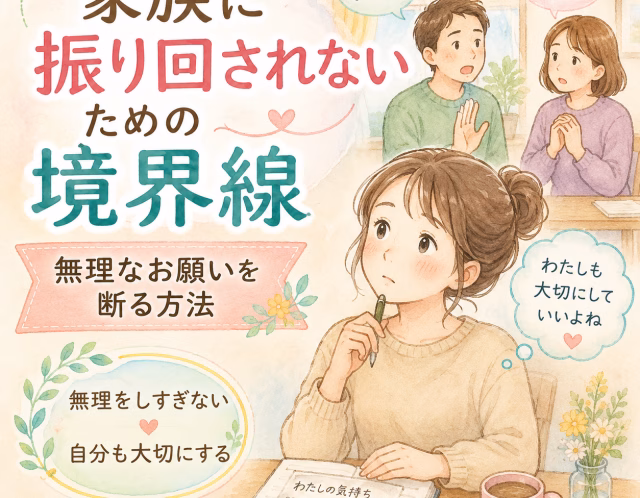 家族のお願いを断れない方へ｜振り回されない境界線と無理な頼み事の断り方