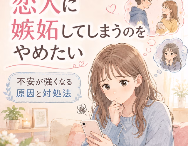 恋人に嫉妬してしまうのをやめたい方へ｜不安が強くなる原因と気持ちの整え方