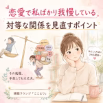 恋愛で私ばかり我慢していると感じる方へ｜対等な関係を見直すポイント